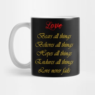 Love Never Fails Mug